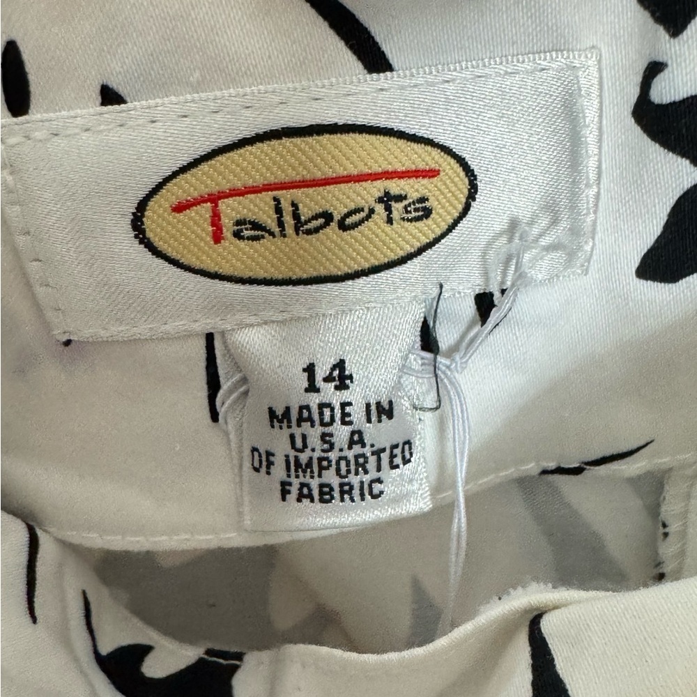 Talbot’s Black and White Floral Sleeveless Fit and Flare Dress size 14. Plus - Picture 10 of 10